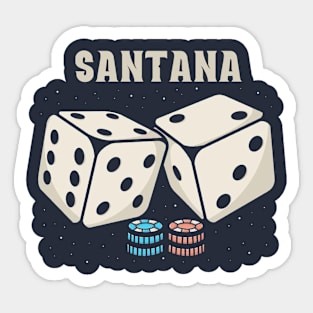 santana Dice Sticker